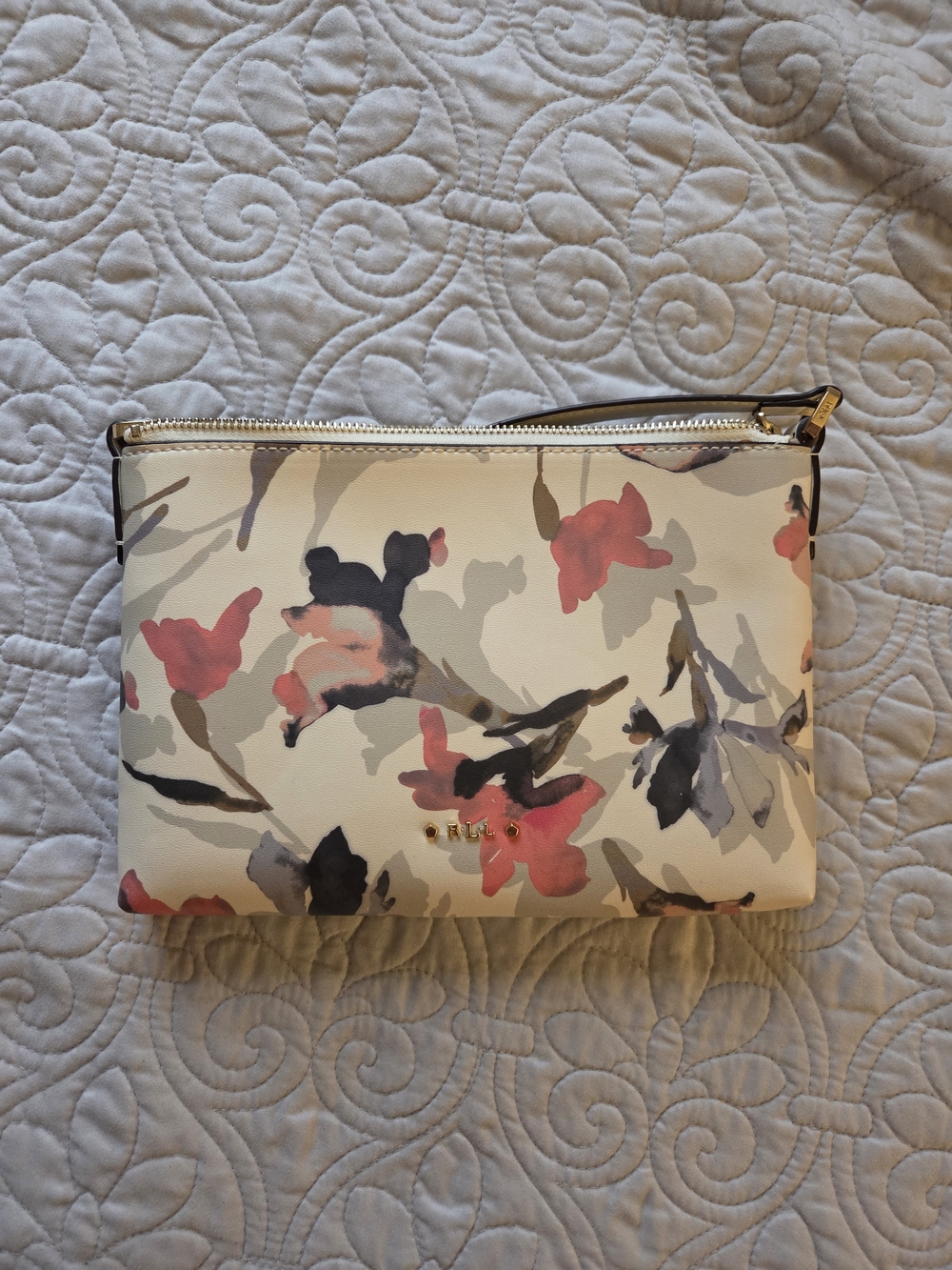 Lauren Ralph Lauren Lauderdale Tasmine Small Crossbody floral faux leather bag